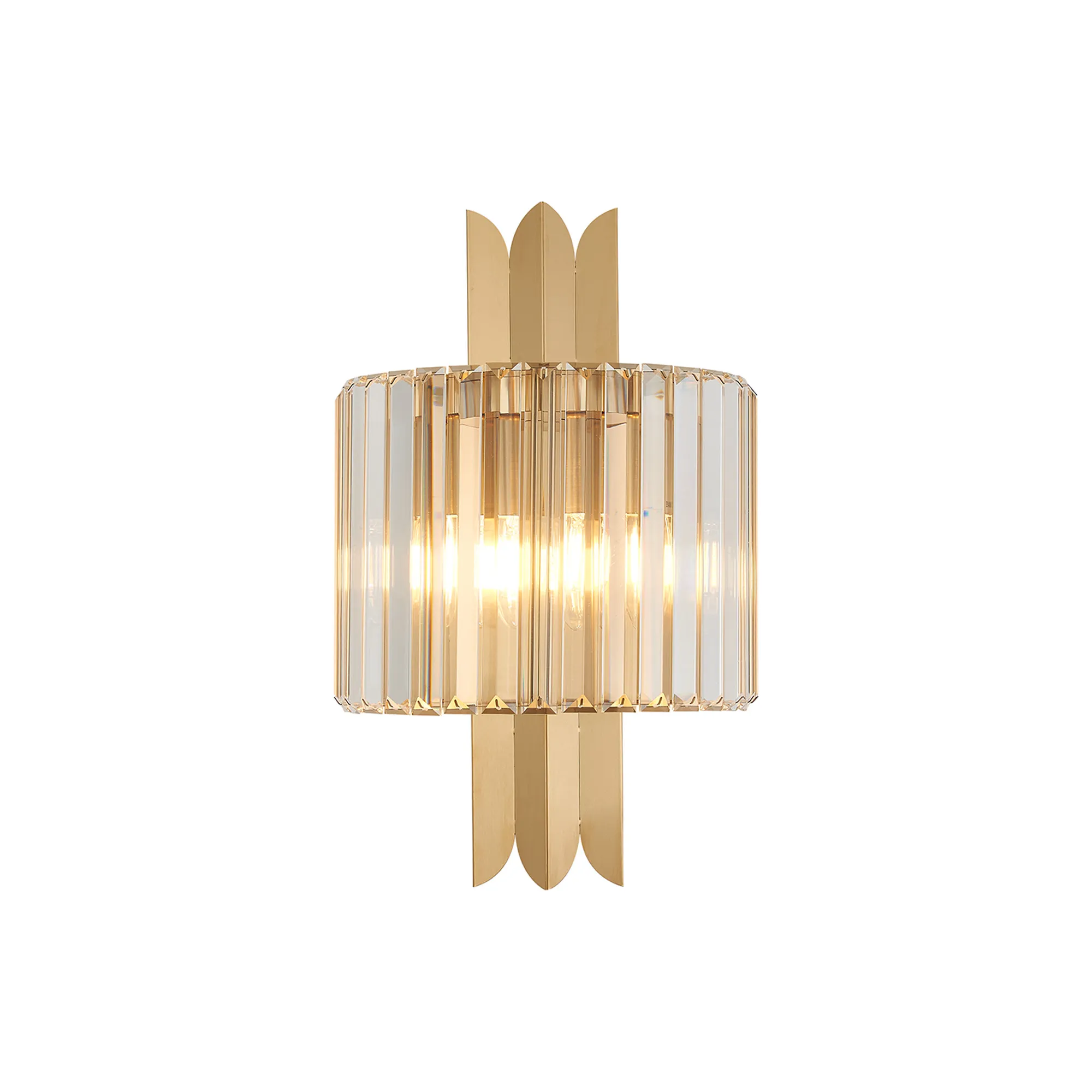 Lola Crystal Wall Lights Diyas Flush Crystal Wall Lights